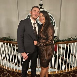 Brown Long-sleeve dress